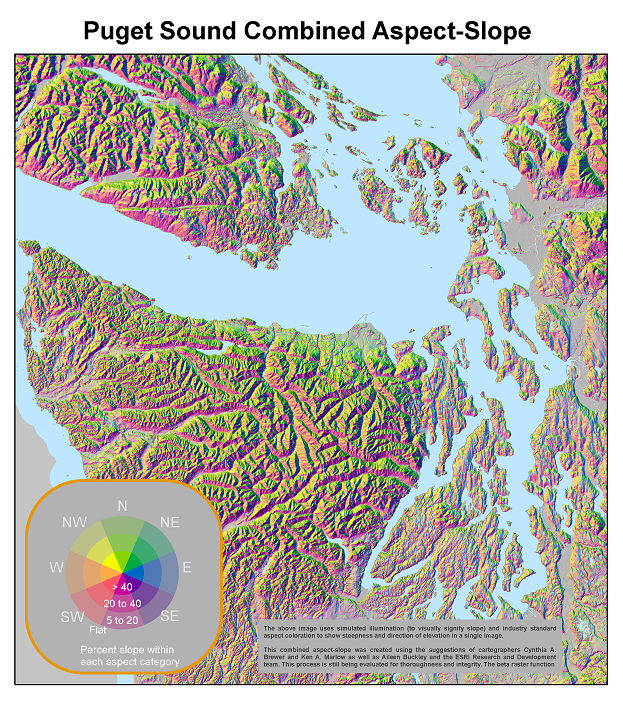 Combined Aspect-Slope Map