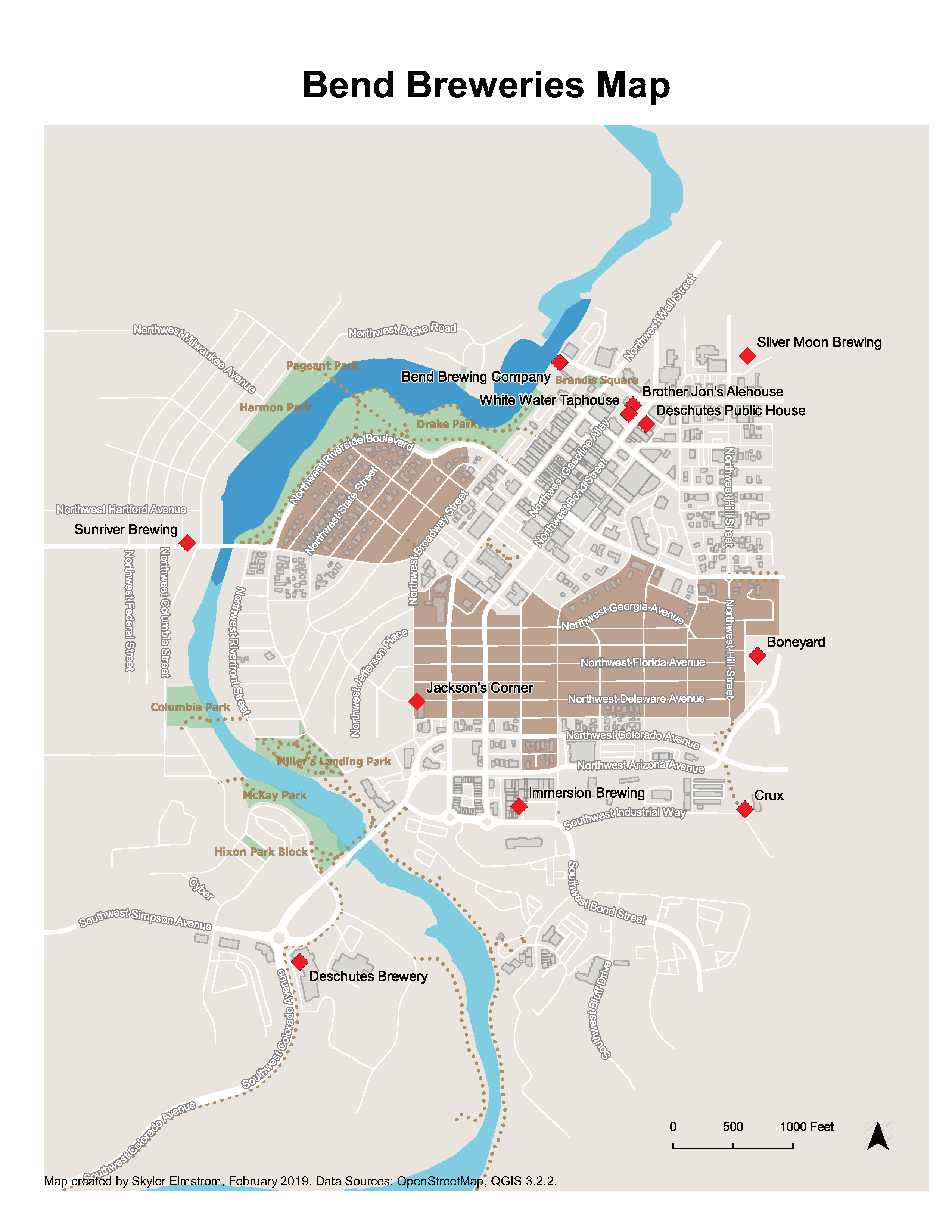 Map 2 - QGIS and Open Street Map